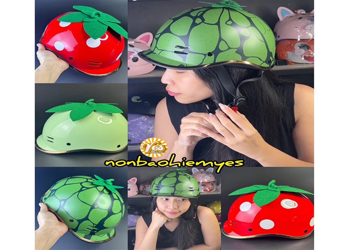 Mũ bảo hiểm trái dưa hấu 