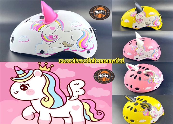Mũ bảo hiểm trẻ em Ngựa Pony 3D dễ thương cho bé yêu❤️