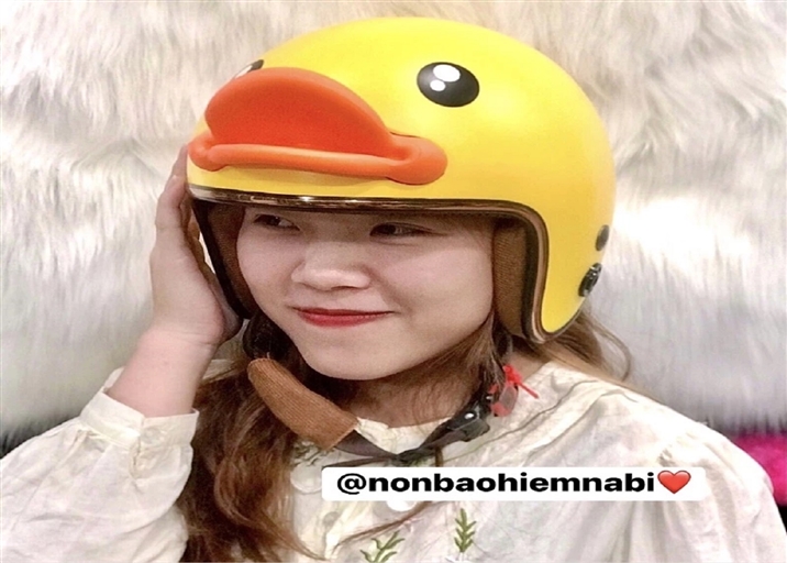  Mũ Bảo Hiểm Vịt 3/4 Đầu Dễ Thương