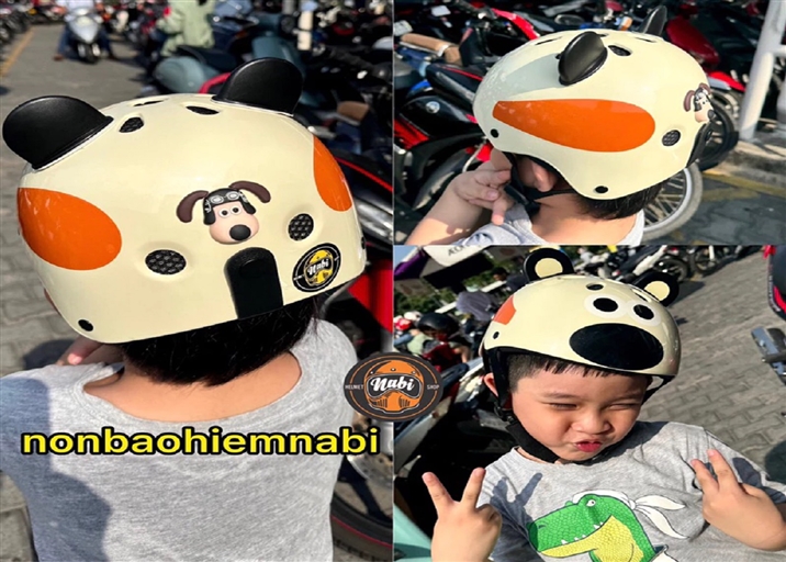 Mũ bảo hiểm trẻ em cún 3D dễ thương cho bé yêu❤️