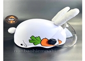 Mũ bảo hiểm Rabbit Snowball hoạt hình thú cưng thỏ Bunny Bosss cao cấp Tặng Kính Kèm Tai - Chuẩn nét từng chi tiết