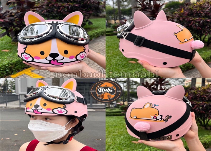 Mũ bảo hiểm kính Corgi cho bé & Người Lớn