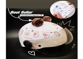 Mũ bảo hiểm tai Gấu siêu xinh ( Nguyên set Nón + Kính +Tai + 4 bộ sticker ngẫu nhiên )
