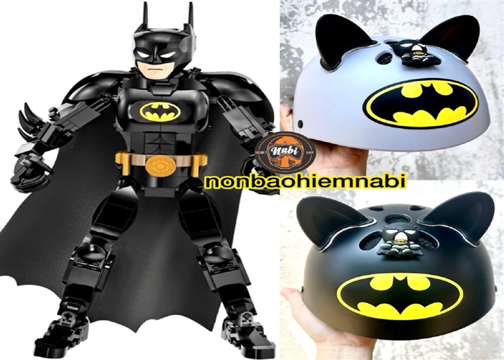 Mũ bảo hiểm trẻ em Batman siêu anh hùng 3D dễ thương cho bé yêu❤️